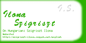 ilona szigriszt business card